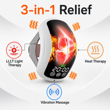 Wireless Knee Massager with 70 LLLT Diodes - 2 Heat Modes  Rechargeable 3000mAh