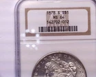 1878-S NGC MS64 Morgan Silver Dollar, First Year * Very Nice*