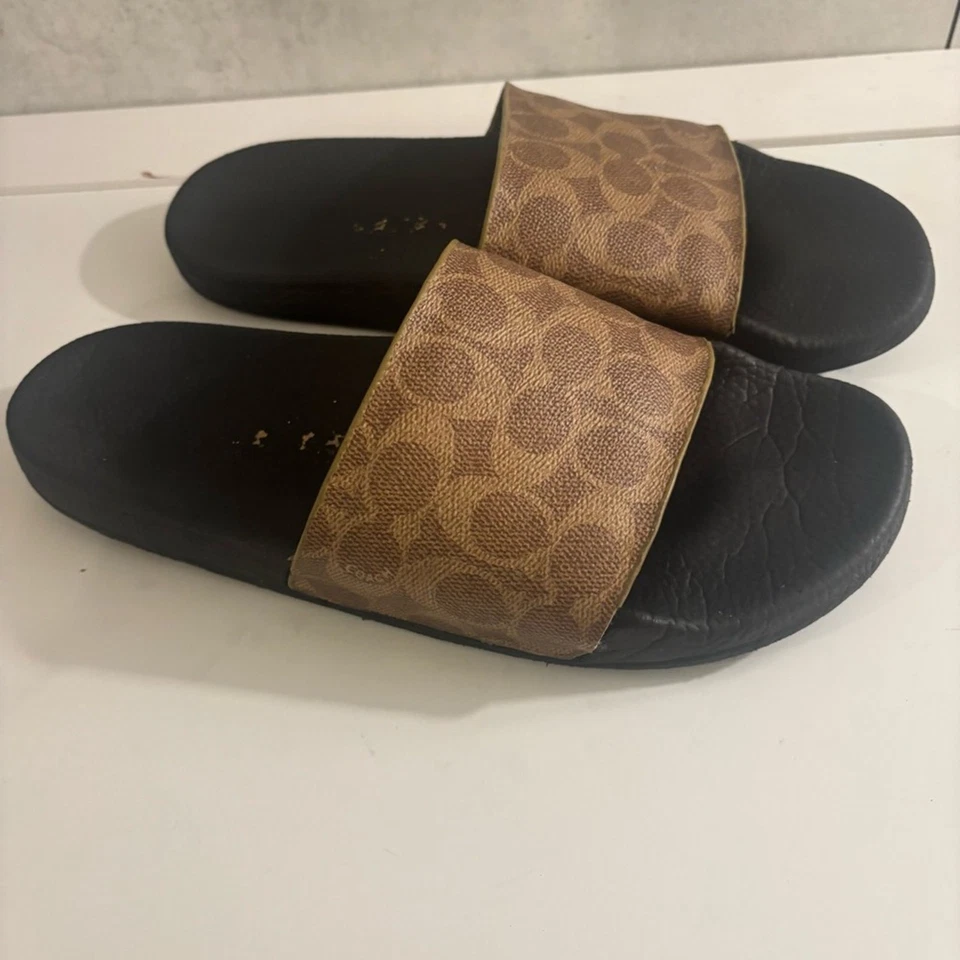 Sandalias Coach para mujer Udele marrón y negro talla 10M Foto 2 de 4