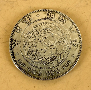 Japanese Meiji One Yen Marked .900 (Silver Alloy) Trade Coin