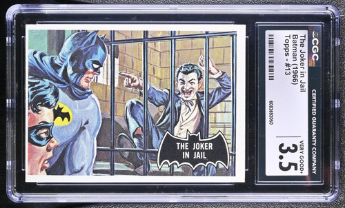1966 Topps Batman Black Bat #13 The Joker in Jail — CGC 3.5