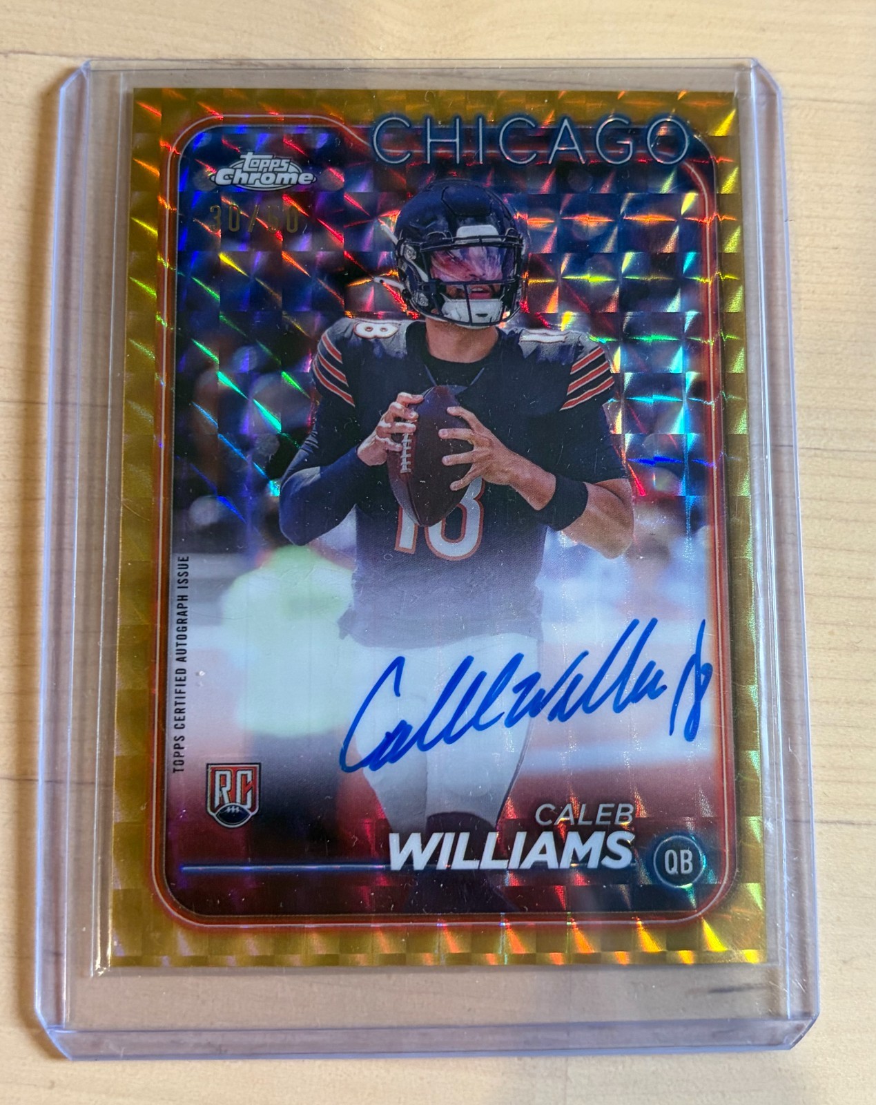 2024 Topps Chrome #RA-CWI Caleb Williams Gold Geometric Auto  /50