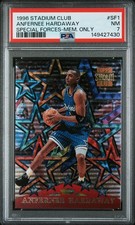 1996 STADIUM CLUB SPECIAL FORCES MEMBERS ONLY #SF1 ANFERNEE HARDAWAY PSA 7