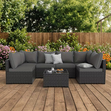 Outdoor Patio Furniture SetGray 6-Seat  Outdo...
