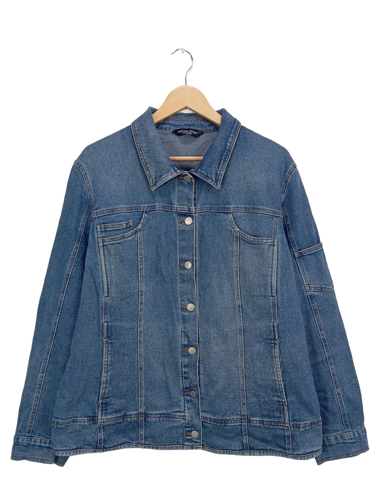 MARINA SPORT Jeansjacke Damen Jacke DE 50 blau Casual-Look