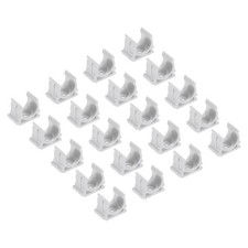 Pack of 100 PVC U-type Tube Pipe Fitting Clamps Clips Connectors 20mm White