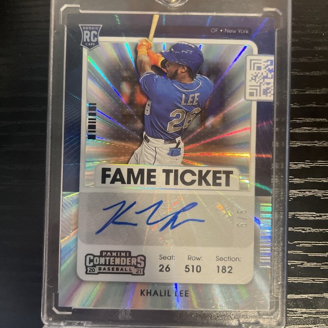 2021 Panini Contenders - Rookie Ticket 2 Khalil Lee #203 Fame Ticket /5 (AU, RC)
