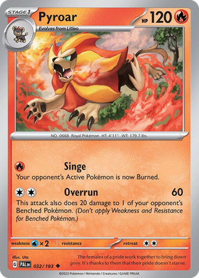 Pyroar 032/193 Paldea Evolved Uncommon Pokemon NM/M