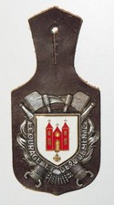 INSIGNE SAPEURS POMPIERS DE MUNSTER - 68 HAUT RHIN - OBSOLETE POUR COLLECTION
