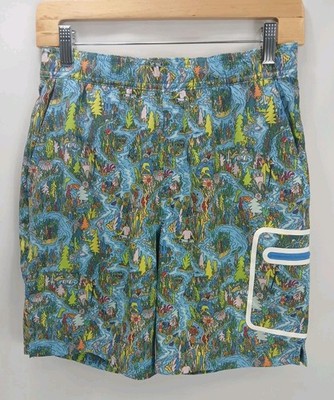 Bonobos Fielder Hybrid Swim Trail Short 7.5'' Mesh Lined Scenic Print Men's XS