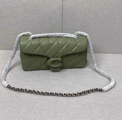 COACH Tabby Shoulder Bag 26 - Quilted CP147 Moss green for sale