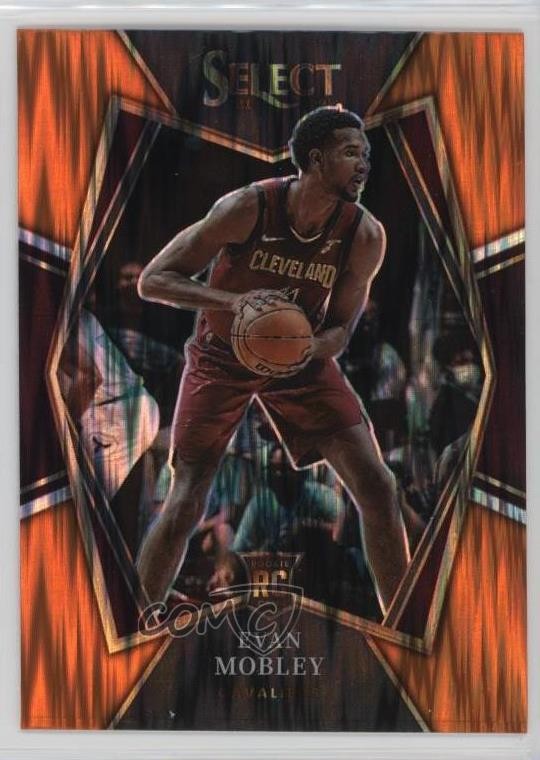2021-22 Panini Select Premier Level Orange Flash Prizm Evan Mobley #110 0xk7