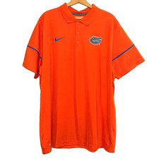 Nike Florida Gators Men  s SS Polo Dri Fit Shirt Polo Size XL Orange Blue