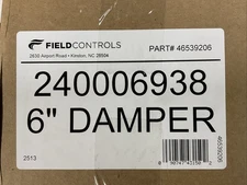 NEW  FIELDCONTROLS GVD-6” Gas Vent Damper