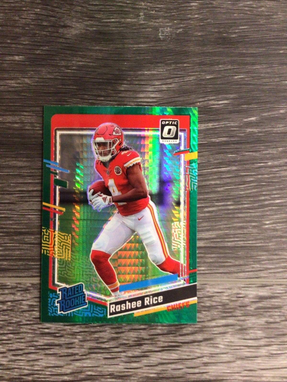 2023 Panini Donruss Optic - Rated Rookie Rashee Rice #257 Green Hyper Prizm (RC)