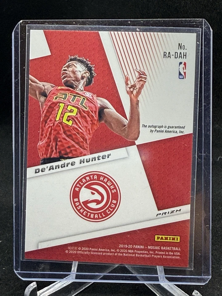 2019-20 Panini Mosaic #RA-DAH De'Andre Hunter Rookie Autographs Mosaic E1 - Image 2 of 2