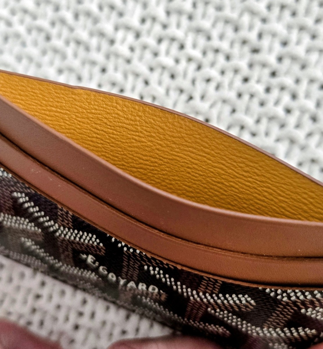 Authentic Goyard Saint-Sulpice Slim Fold Wallet Brown Black