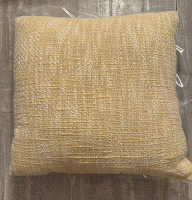 Room Essentials Textured Woven Throw Pillows, 15x15, Yellow , Brand New