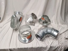 4"  Adj 90 Degree Gas Vent Elbow + 4" Vent Cap + 4" Wall Vent + 6" Take Off