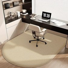 Solid color computer chair mat flannel floor mat thickened desk swivel chair mat