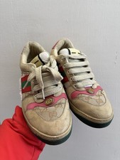 GUCCI Screener Sneaker Beige Pink Women EU 40 US 10 AUTHENTIC