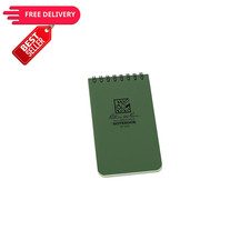 Rite In The Rain Weatherproof Top Spiral Notebook, 3" x 5", 1 Pack, Green