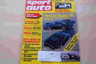 1) Sport Auto 04/1985 - Porsche 911 Carrera RUF BT - Porsche 911 Carrera Gembal