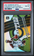 2021 Optic Shai Gilgeous-Alexander Express Lane Lime Green /149 PSA 8 OKC POP 1