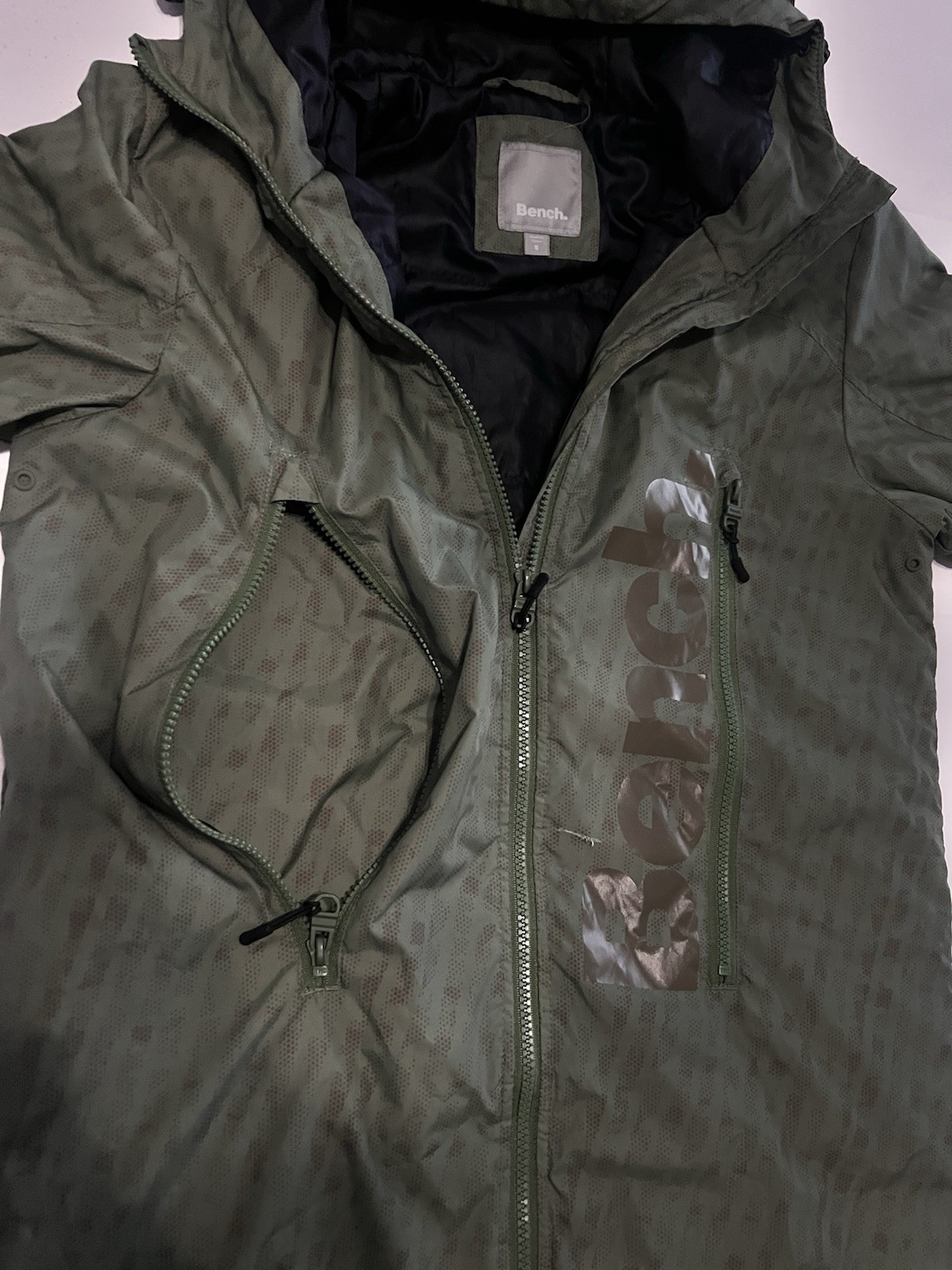 Womens BENCH  green Jacket small  multiple pocket… - image 11