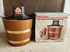 Vintage Rival Ice Cream Maker 5 Qt Wood Bucket Model 8550 Complete in Box Tested