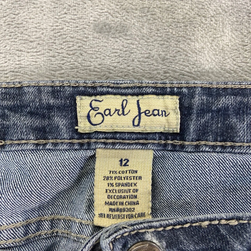 Pantalones de mezclilla Earl Jean Bootcut para mujer talla 12 azul lavado medio Foto 4 de 4