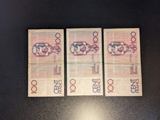 3 X 100 Belgische Franken
