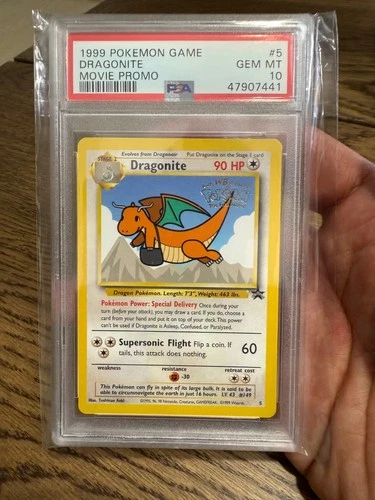 1999 POKEMON GAME MOVIE PROMO #5 DRAGONITE PSA 10