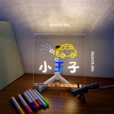LED Children‘s Drawing Board LED Note Board With Night Light Colorful 7 Pens