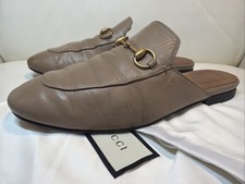 Gucci Princetown Horsebit Loafer Mules Taupe EU 37.5 US 7