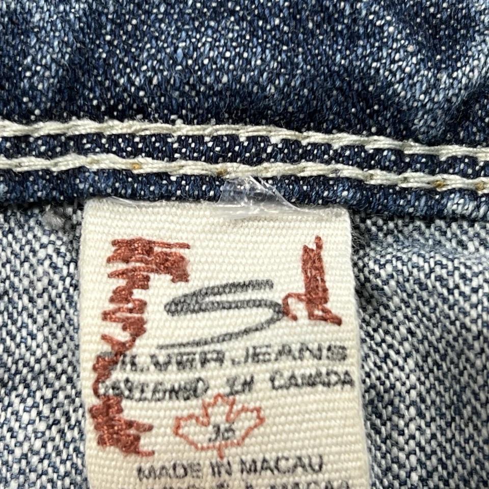 Jeans plateados para hombre 36x32 azul Eddie corte bota relajado lavado medio elástico denim Foto 4 de 4