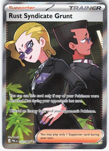 Rust Syndicate Grunt 112/084 Pitch Black Ultra Rare Holofoil Pokemon NM