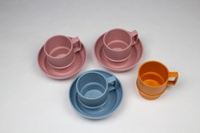 Tupperware Toys Mini Serve It Cups/ Bowls Children's Play Pink and Blue