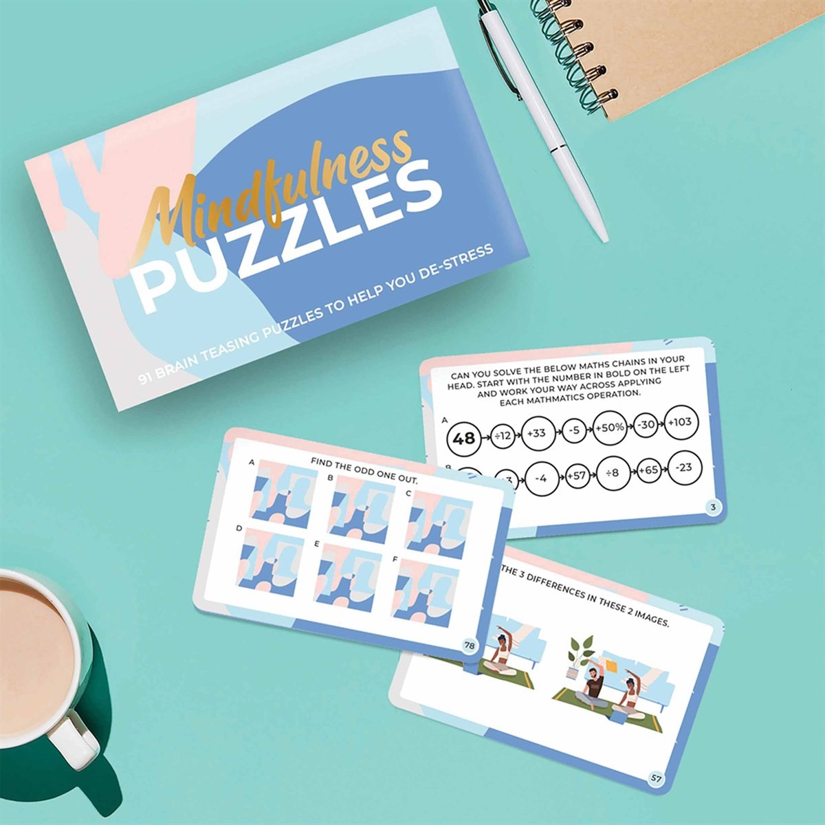 Mindfulness Brain Training Puzzles, Trivia Games & Quizzes, Lifestyle, Gift