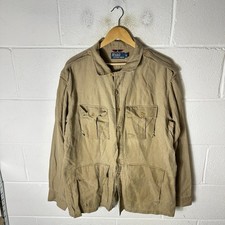 Vintage Polo Ralph Lauren Jacket Mens XL Beige Safari Jungle Chore Military RL