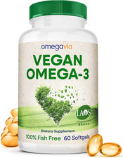 Vegan Omega 3 Supplement, Algae Omega 3 Fish Oil Alternative, 300Mg Vegan DHA Fa