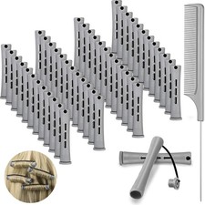 48 Piece Hair Perm Rods 0.59 Inch Gray Cold Wave Short Hair Curling Rods Set