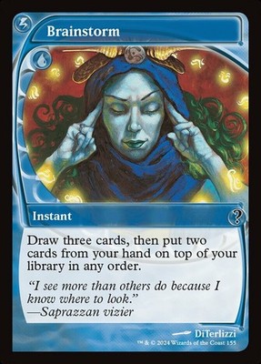 1x Brainstorm - Future Frame NM-Mint, English Mystery Booster 2 MTG Magic