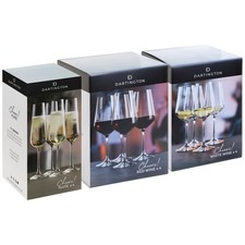 Dartington Cheers Wine Glasses Set of 12 Red White Champagne Crystal Gift Pack