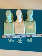 Lot of 3 Martha Stewart Paper Punches Butterfly , Flower  Snowflake and bonus