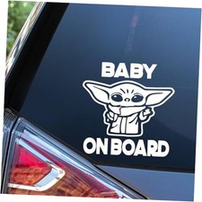 Baby Yoda On Board Decal Vinyl Car Sticker Funny Cars Trucks Vans Walls