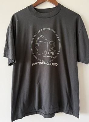 VINTAGE 90s 12 June Model And Talent Agency New York Orlando Graphic T-Shirt