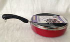 FARBERWARE 2.75 Qt Covered Saute - Nonstick - Red - Glass Lid - NEW