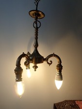Christopher Wray 3 arm brass ceiling light chandelier
