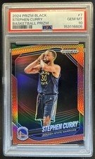 2024-25 Panini Prizm Black Stephen Curry Basketball Prizm #/225 Warriors PSA 10